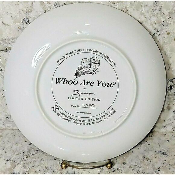 Franklin Mint Whoo Are You? Sprovach 8.25" Limited Edition Plate #U2553 VTG - Picture 2 of 4